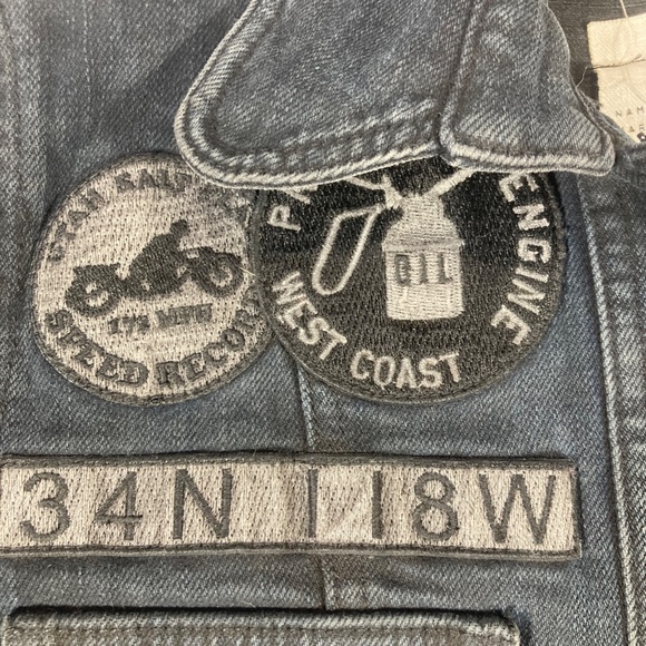 EUC Current Elliot The Commander Jacket, Black Denim, Size 1 S/M - Picture 8 of 13